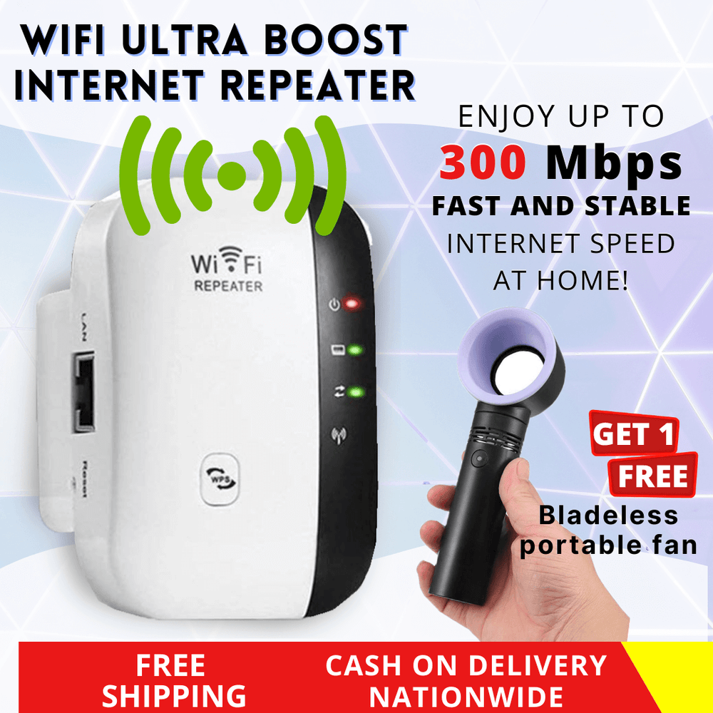 WIFI ULTRA-BOOST 300 MBPS Wifi Repeater + FREEBIES!