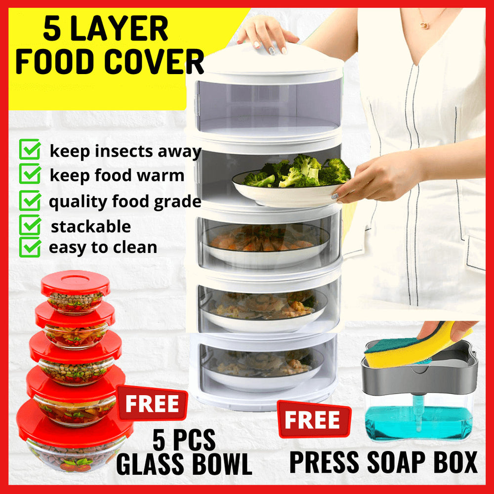 5 Layer Modern Food Cover with FREEBIES